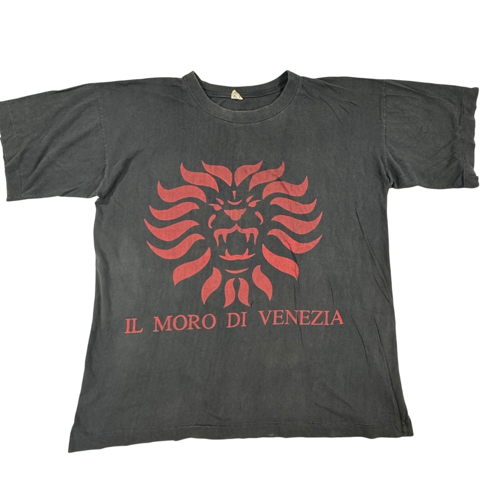 Vintage Il Moro Di Venezia Sailing T-Shirt XXL Black Red Lion Single Stitch 90's